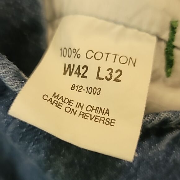 Vintage Oshkosh B'Gosh Genuine Article Bib Overalls Vestbak Denim W42L32 - Picture 9 of 9